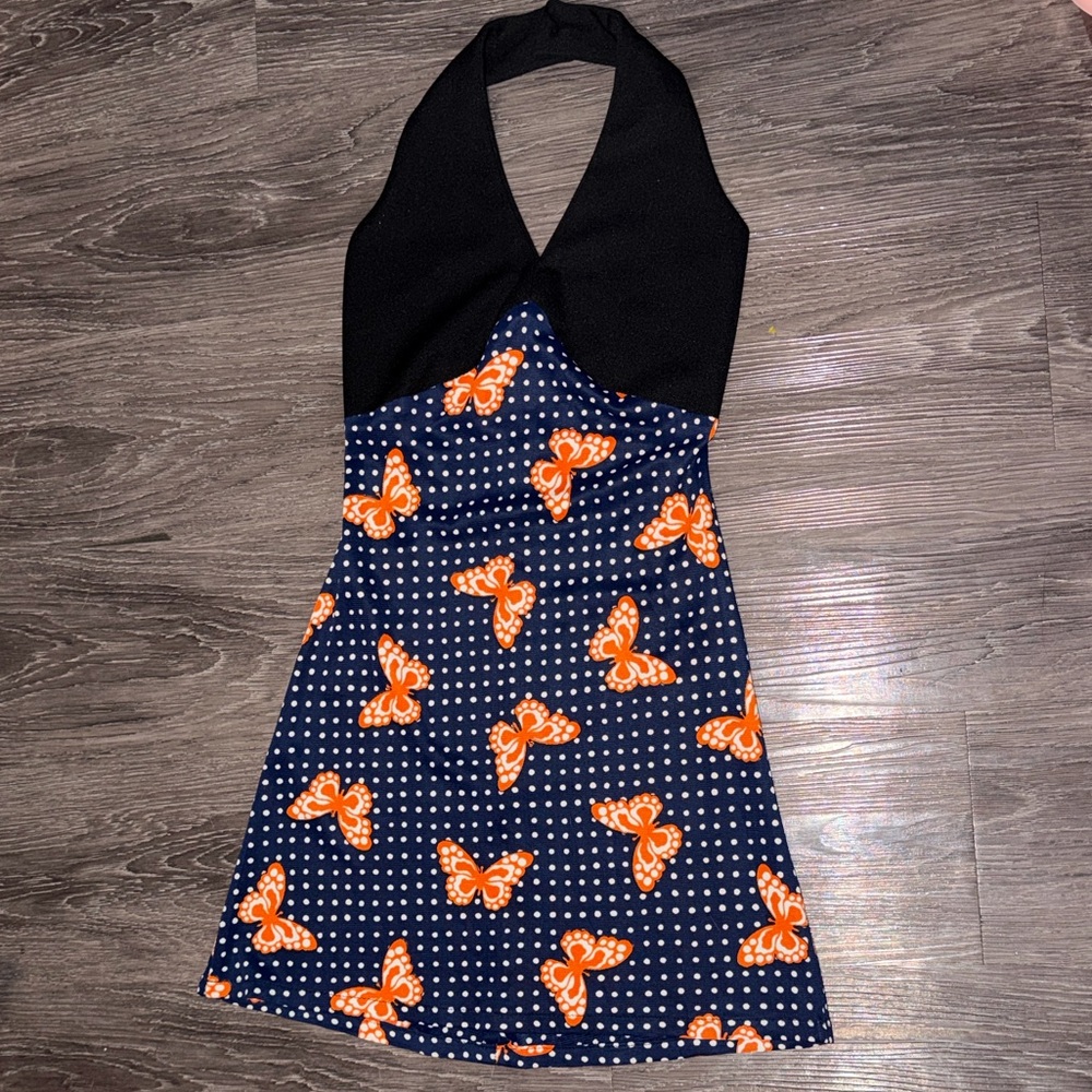 1995 Swankys Vintage Handmade Halter Dress • NEW/Never Worn • Rare Retro